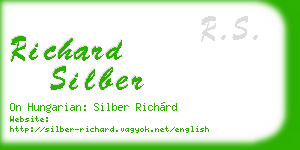 richard silber business card