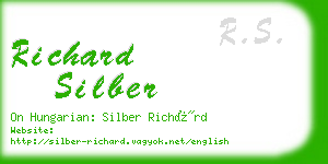 richard silber business card